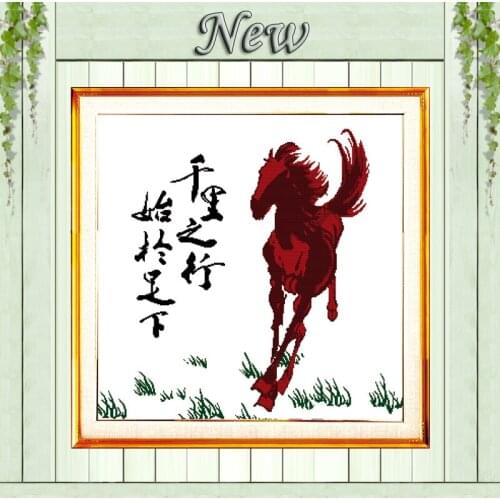 Swift horse animal decor diy painting counted print on canvas DMC 11CT 14CT Chinese Cross Stitch kits embroidery needlework Sets