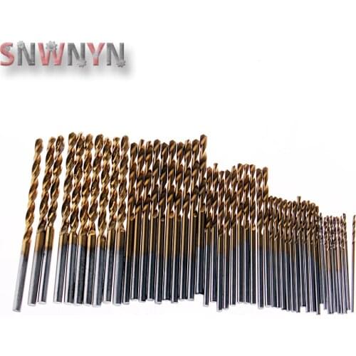 50PCS HSS Drill Bit Set Titanium Coated Twist Drill Bit High Steel for Woodworking Plastic And Aluminum 1/1.5/2.0/2.5/3mm