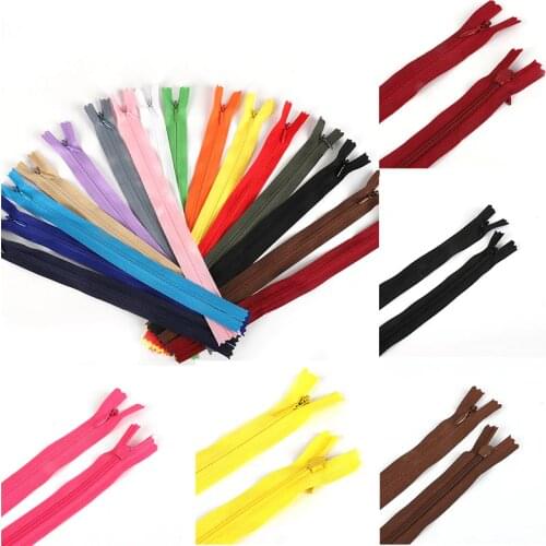 3# 10pcs/bag 28cm 35cm 40cm 50cm 55cm 60cm Long Invisible Zippers DIY Nylon Coil Zipper For Sewing Clothes Accessory