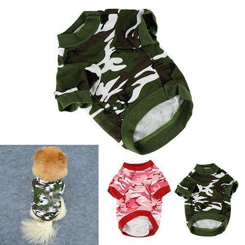 Pet Clothes Pet Spring Autumn Cute Cool Camouflage Cotton Vest Cat Dog Puppy Apparel Clothes