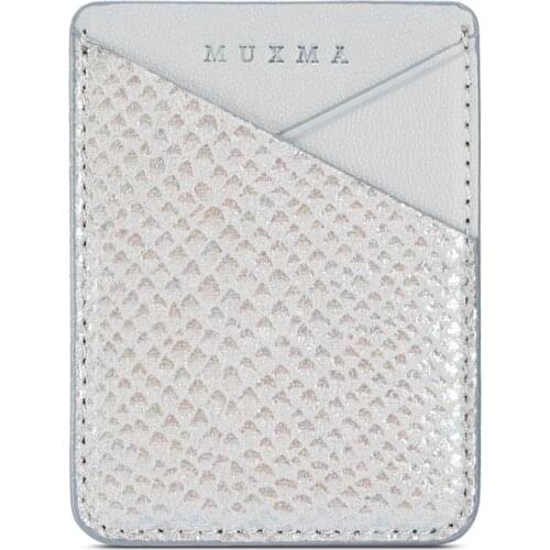 Original MUXMA 3M Glue Credit Card Pocket Sticker Cover For iPhone 12 Pro Glitter Leather Cell Phone Back Sticker Card Slot