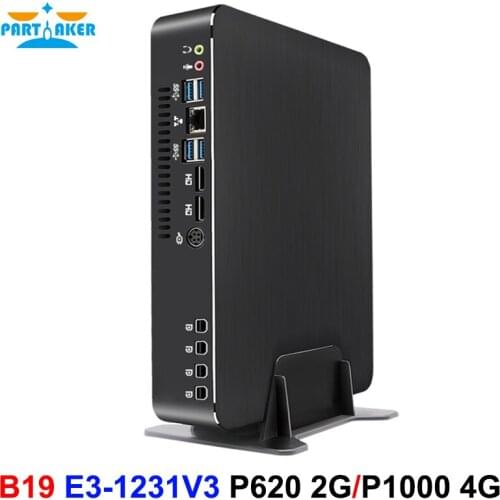 Partaker B19 Mini Desktop PC Computer E3-1231V3 with P620 2G P1000 4G Dedicated Graphics for Design Video Editing Modeling