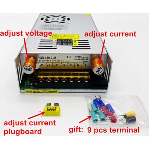 480W Current and Voltage Adjustable DC Power Supply 0-12V 24V 36V 48V 60V 80V 120V 160V 220V 300V Current limiting SMPS