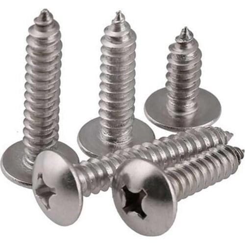 LOT20 M5 Pitch 0.8 Thread Length 12/16/20/25/30/35/40/50mm Phillips Truss Head Cross Recessed Mushroom Head Self Tapping Screws