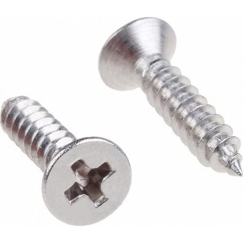 M4 GB/T84 Flat Head Phillips Self Tapping Screws 304 A2 Stainless Steel Countersunk Sheet Metal Screw 6 8 10 12 14 16 18 20-60mm