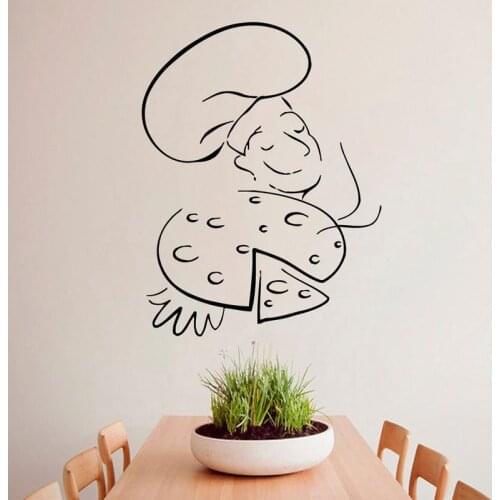 Chef Cook Hot Pizza Cooking Wall Decals Kitchen Cafe Interior Design Home Art Mural Vinyl Decal Sticker