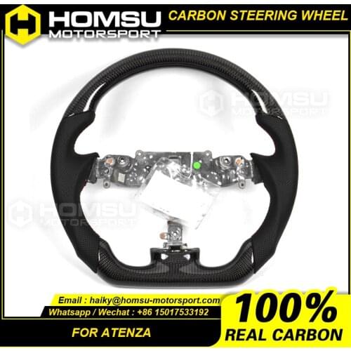 Custom alcantar led carbon fiber LED steering wheel For mazda atenza racing wheel convertible
