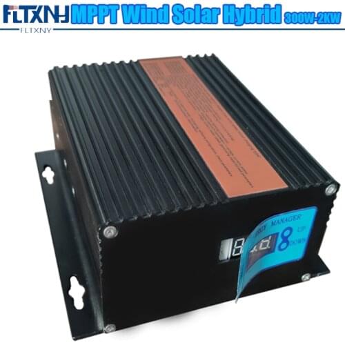FLTXNY POWER LCD hybrid charge MPPT controller 12/24v auto low voltage boost controller