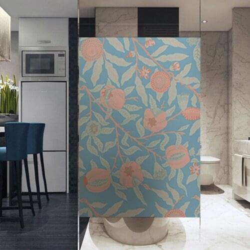 Custom William Morris Window Film Privacy Adhesive Film Wall Stickers Bathroom Decor Adhesive Vinyl Rural Decoration 90cm