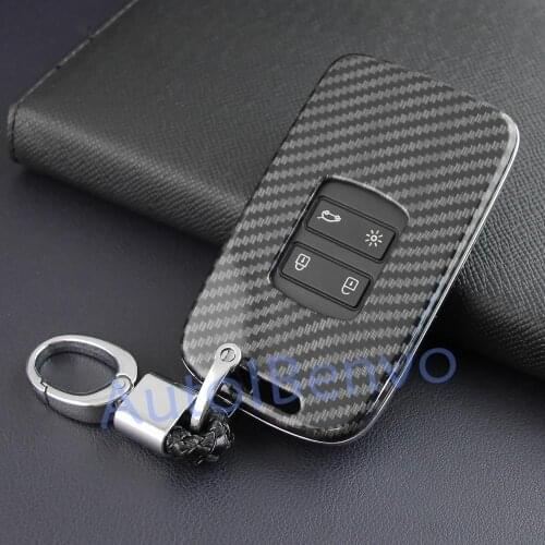 Carbon Fiber Car Flip Key Protect Shell For Renault Koleos Kadjar Megane Espace Talisman Keychain Accessories