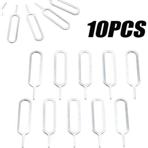 10pcs SIM Card Tray Ejector Eject Pin Key Removal Tool for Smart Mobile Cell Phone Universal Sim Card Eject Pin Accessories