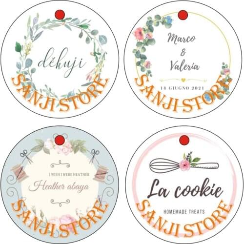 100 Pieces/Set,Your Text Or Logo. Hand-Made Thank You Tags, .Baptism Label,Personalized Tags With Holes, Custom Label