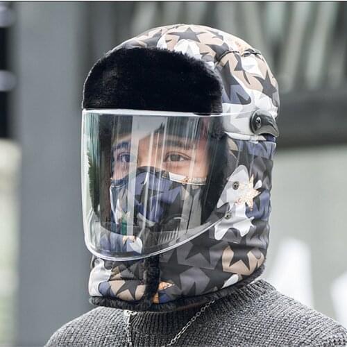 2020 New Black beanies winter hats for Men Women Outdoor Skiing Boys Winter Hat Cap Thick Plush Polyester Bonnet Mens Gifts