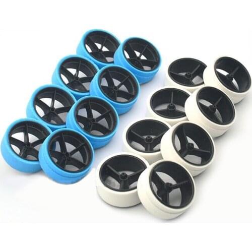 4PCS Manual Polished Tires Carburizing Large Diameter Trim Tires For Tamiya Mini 4WD Racing Car Model High Speed Thin Tire 95254/15414