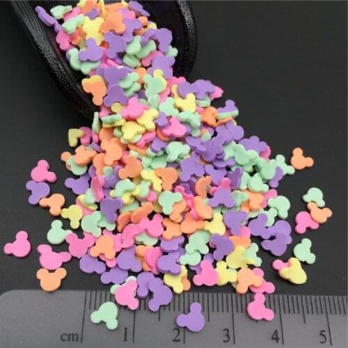 50g Mouse Head Polymer Clay Sprinkle For Kids Diy,Soft Clay For Craft Clay/Nail Art/Scrapbook Decoration DIY,Craft Filler