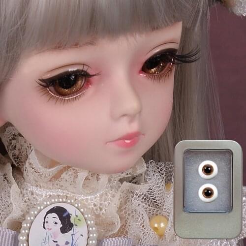 UCanaan 1/4 BJD Accessories 14mm Glass Eyeball For 45CM BJD SD Dolls Girls DIY Dress UP Toys Accessories