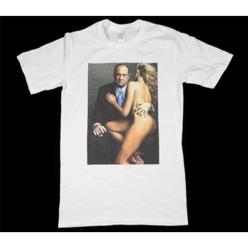 Tony Soprano James Gandolfini White T-Shirt Size S-Xxxl Mafia Gangsters Scarface Cotton Tee Shirt
