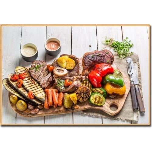 Farmhouse decor Food Painting Fruit Poster Coffee Wall Art Canvas Picture Tea Wine Kitchen Decoracion Wall Painting Home Decor