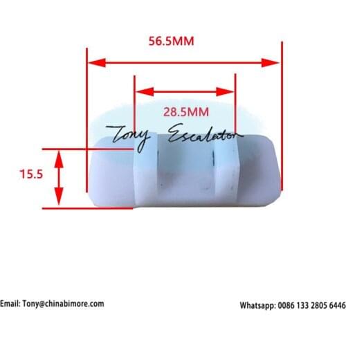 Escalator Slider Block Plastic White L56.5mm W15.5mm