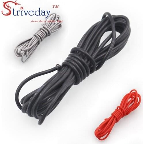 1m 3ft 11AWG Flexible Silicone Wire RC Cable 750/0.08TS Outer Diameter 5.0mm 3.7mm Square Model Airplane Wire Electrical Wires