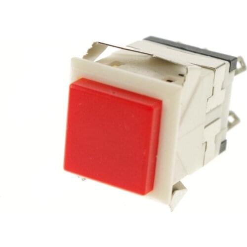 Red 6 Pin 17*17mm install Hole Momentary PushButton Switch Without Lamp