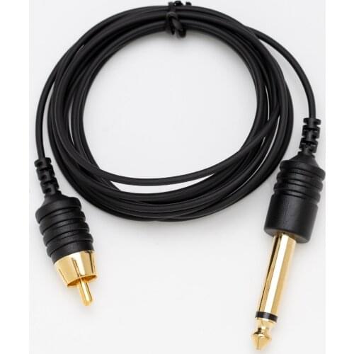 6FT EZ Iwork Tattoo Clip Cord Lightweight Thin Soft Silicone Cable for Tattoo Machine Power Supply RCA & Jack Connector