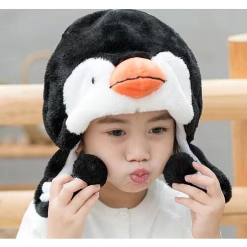 Cartoon Plush Animal Hat Soft Warm Winter Adult Women Mens Children Kids Boys Girls Fluffy Cosplay Costume party festival gifts