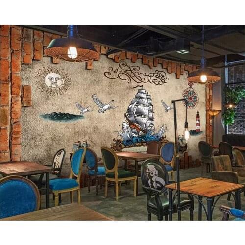 Beibehang papel de parede Custom wallpaper 3D murals pirate theme vintage background wall papers home decor bedroom 3d wallpaper