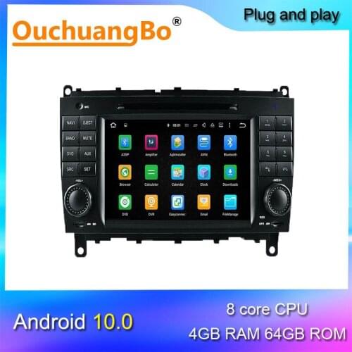 Ouchuangbo android 10 car stereo radio for Benz CLK W209 CLS W219 with gps navigation 8 core 4GB+64GB