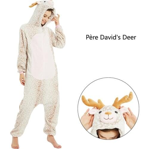 Adults Pajamas Women Flannel Sleepwear Homewear Unicorn Stitch Totoro Deer Cartoon Animal Pajama Sets Pijamas Pyjamas