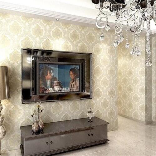 Beibehang pvc bronzing European - style Damascus full of wallpaper restaurant papel de parede wall paper works KTV paredes