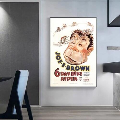 V0371 6 Day Bike Rider Vintage Classic Movie Wall Silk Cloth HD Poster Art Home Decoration Gift