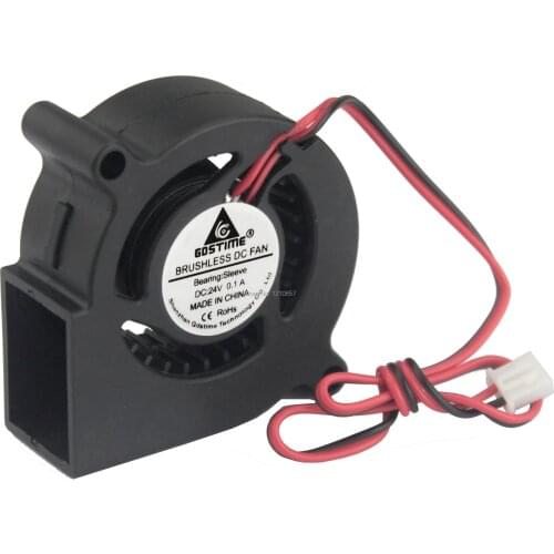 10 pieces lot Gdstime Brushless DC Turbine Blower Cooling fan 24V 2pin 5020s 50mm 50x50x20mm 5cm
