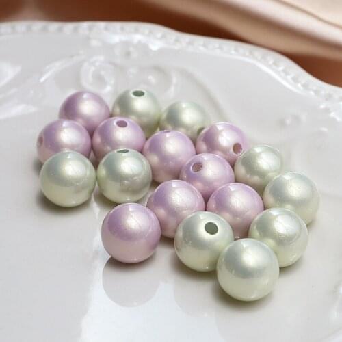 Spring style 50pcs/lot color print geometry rounds shape Single hole beads diy jewelry earring/garment pendant accessory