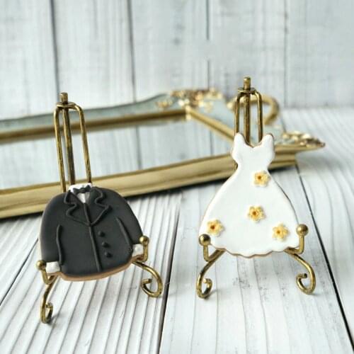 Vintage cookies stand bronze color dessert display holder 10cm cake tool easel decoration for wedding party bakeware dinner &bar