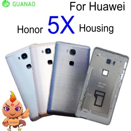 Hua wei Honor GR5 5X Back Battery Cover Rear Door Housing Case With Side Volume Power Button for Huawei Honor 5X Battery Cover