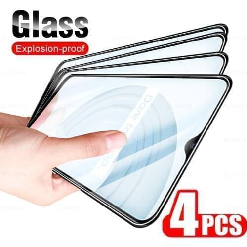 4Pcs Tempered Protector Glass For Oppo Realme C25 C21 C17 C20 C15 C12 C11 C3 2021 Realmy C 25 21 20 17 12 11 15 3 Screen Film
