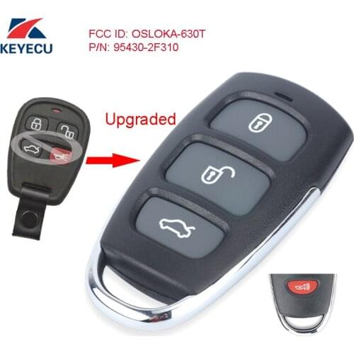 KEYECU Replacement Upgraded Remote Car Key Control Fob for KIA Spectra 2003-2007 FCC ID: OSLOKA-630T, P/N: 95430-2F310