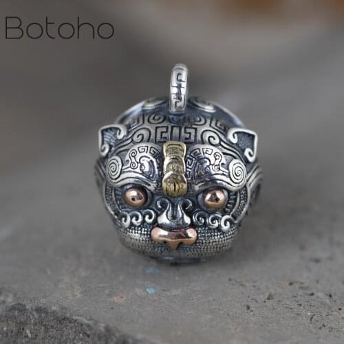 100% S925 Silver Lucky Pixiu Pendant Real 925 Sterling Power Pixiu Pendant Good Luck Wealth Power Pixiu Pendant