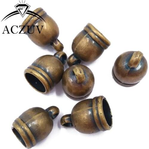 1000piece Antique Bronze 10x14mm Rope Buckle Cord Ends Beads CCB Tassel Caps Jewelry Findings Accessories CEB004