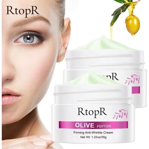 2pcs Firming Anti-Wrinkle Olive Cream Reduce Face Fine Lines Peptide Tighten Pores Whitening Oil Control Acne hydrating skin