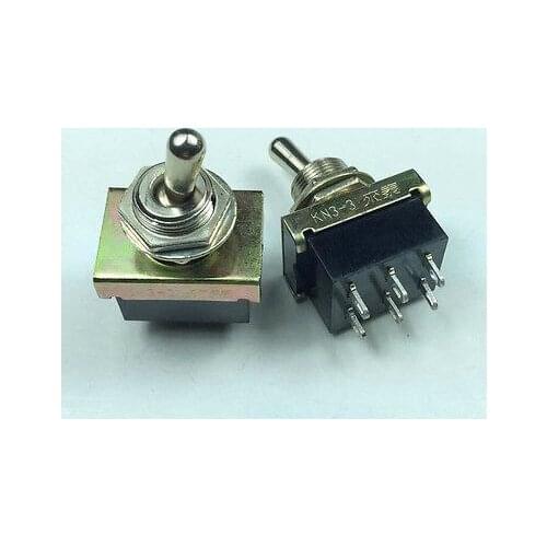 2)Toggle Switch KN3-3 ON-ON 2 Positions 6-Terminal DPDT 3A/220VAC 12mm Mounting