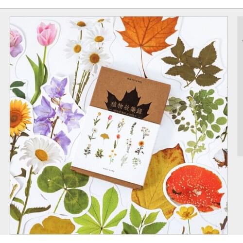 30Pcs/pack Retro plants leaves flower branch collection journal Postcard Greeting Card Envelope Gift Birthday Card Message Card