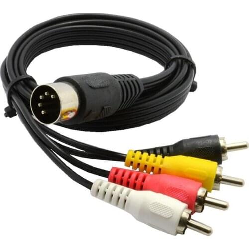 5 Pin Male Din Plug to 4 x RCA Phono Male Plugs Audio Cable 1.5m