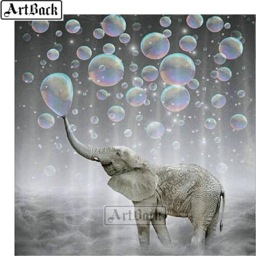 5d diy diamond painting elephant kit full square 3d rhinestone diamond embroidery animal mosaic home decoration elephant EL12