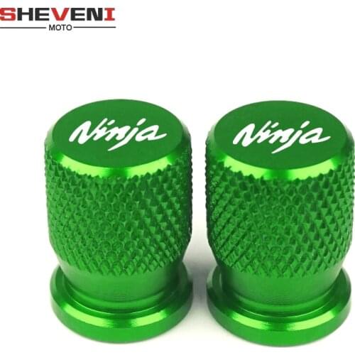 1 Pair moto Tire Decor Accessories Tire Valve Caps Wheel Parts for kawasaki ninja 250 300 350 400 650 650R zx6r zx10r zx14r H2R
