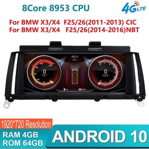 Android 10.0 8core 4G+64G ROM Car Multimedia Player for BMW X3 F25 X4 F26 CI0