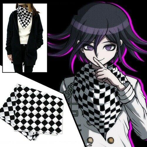 Anime Danganronpa V3 Ouma Kokichi Square Scarf Wrap Cosplay Costume Rare Handmade Gifts