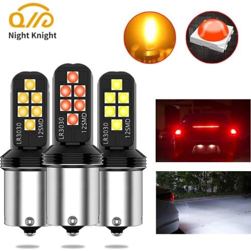 Night knight Car Reversing Lights 1156 1157 T20 3030 SMD Brake Tail Lamps Turn Signal P21w PY21W 7440 7443 Led Bulbs DRL 12V