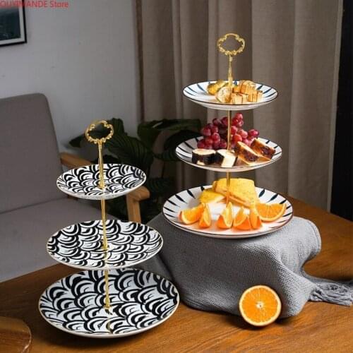 Household Multi-layer Fruit Plate, Creative Fashion Plate, Living Room Three-layer Fruit Bowl, Double-layer Candy Snack Plate